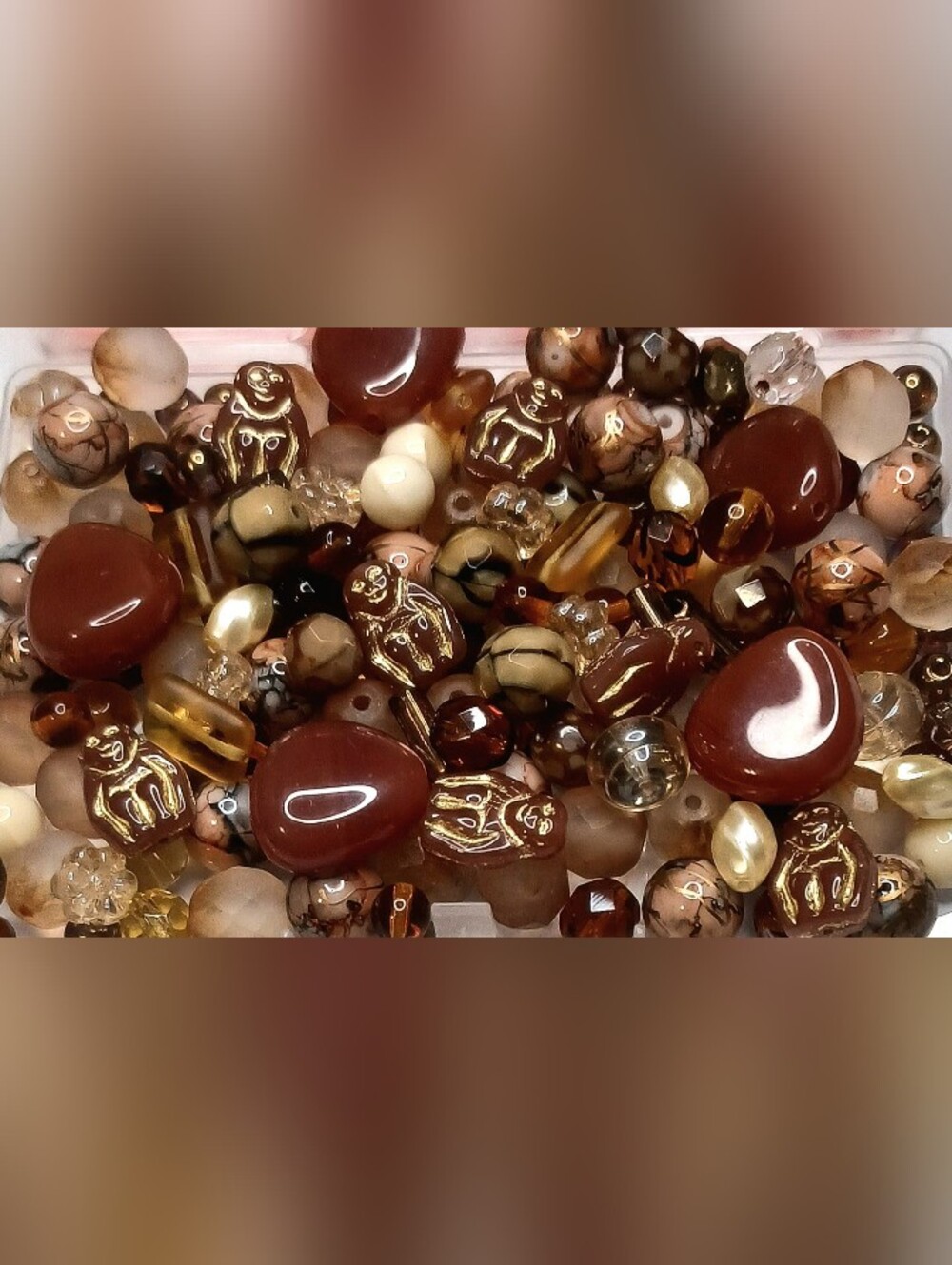 Czech glass loose beads 130pcs